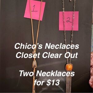 Chico’s Necklaces Costume Jewelry Bling Bling Choice between Two